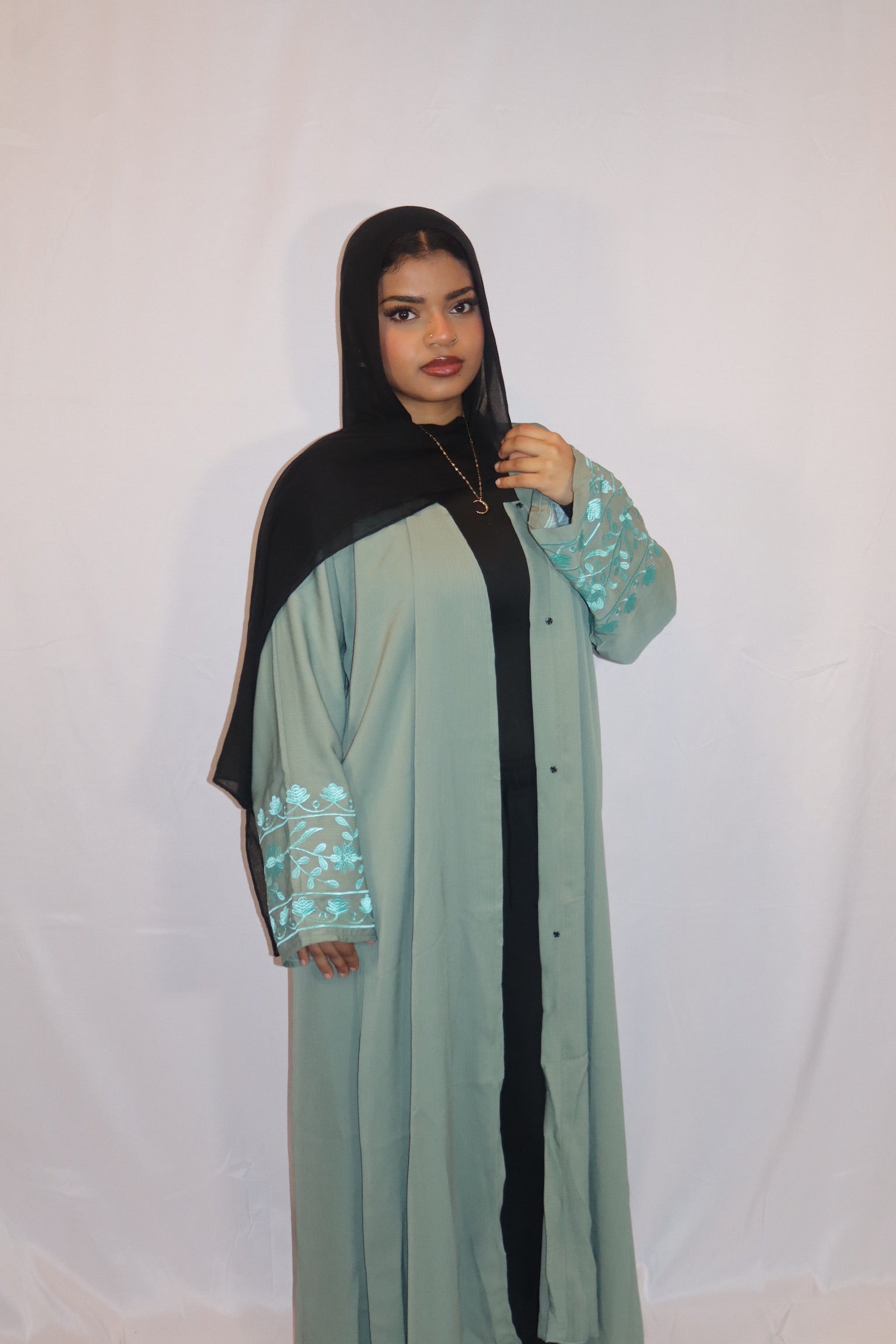 Mint Noor Abaya