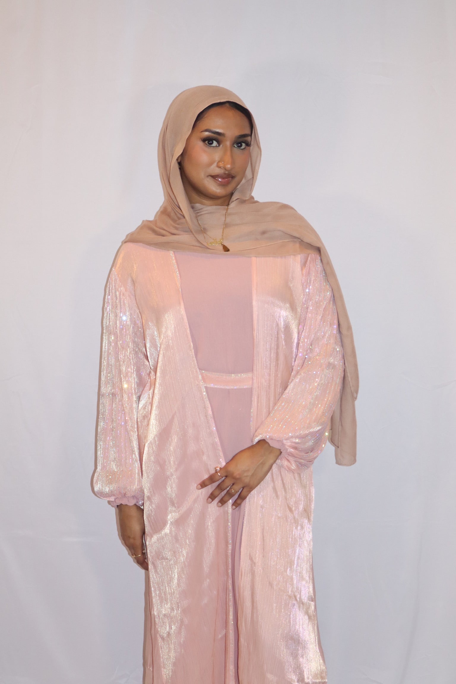 Pink Pearl Abaya