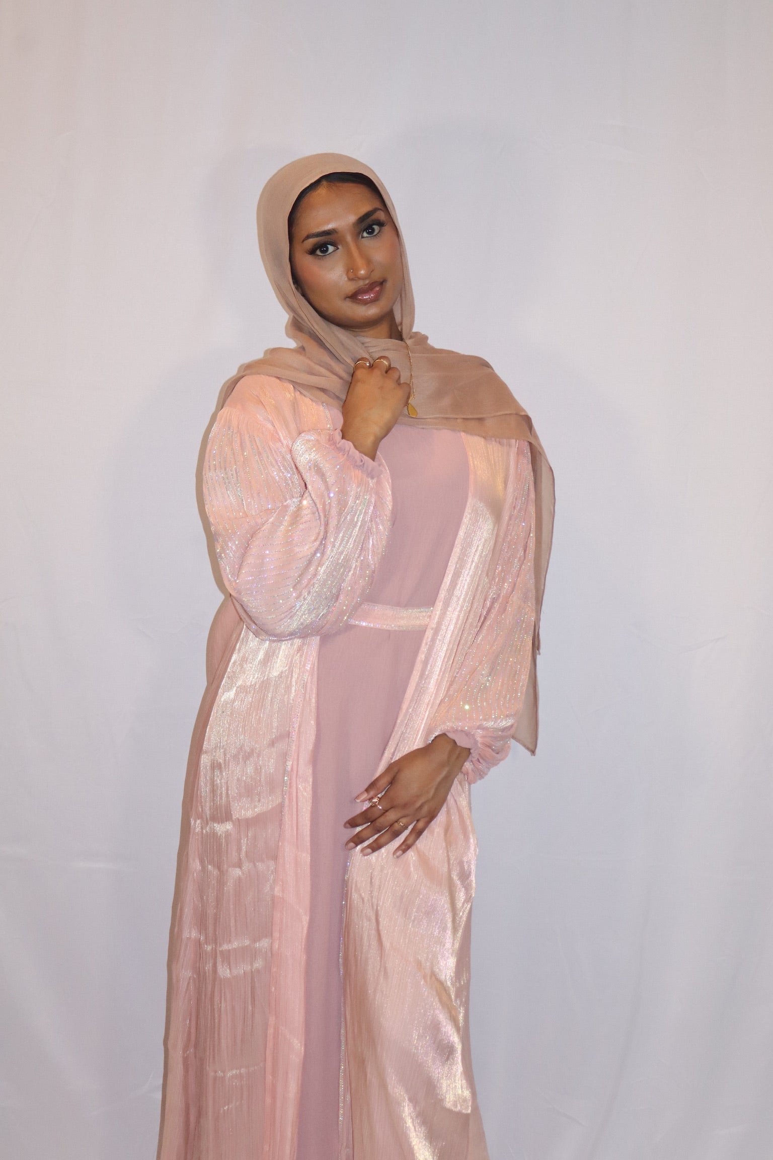 Pink Pearl Abaya