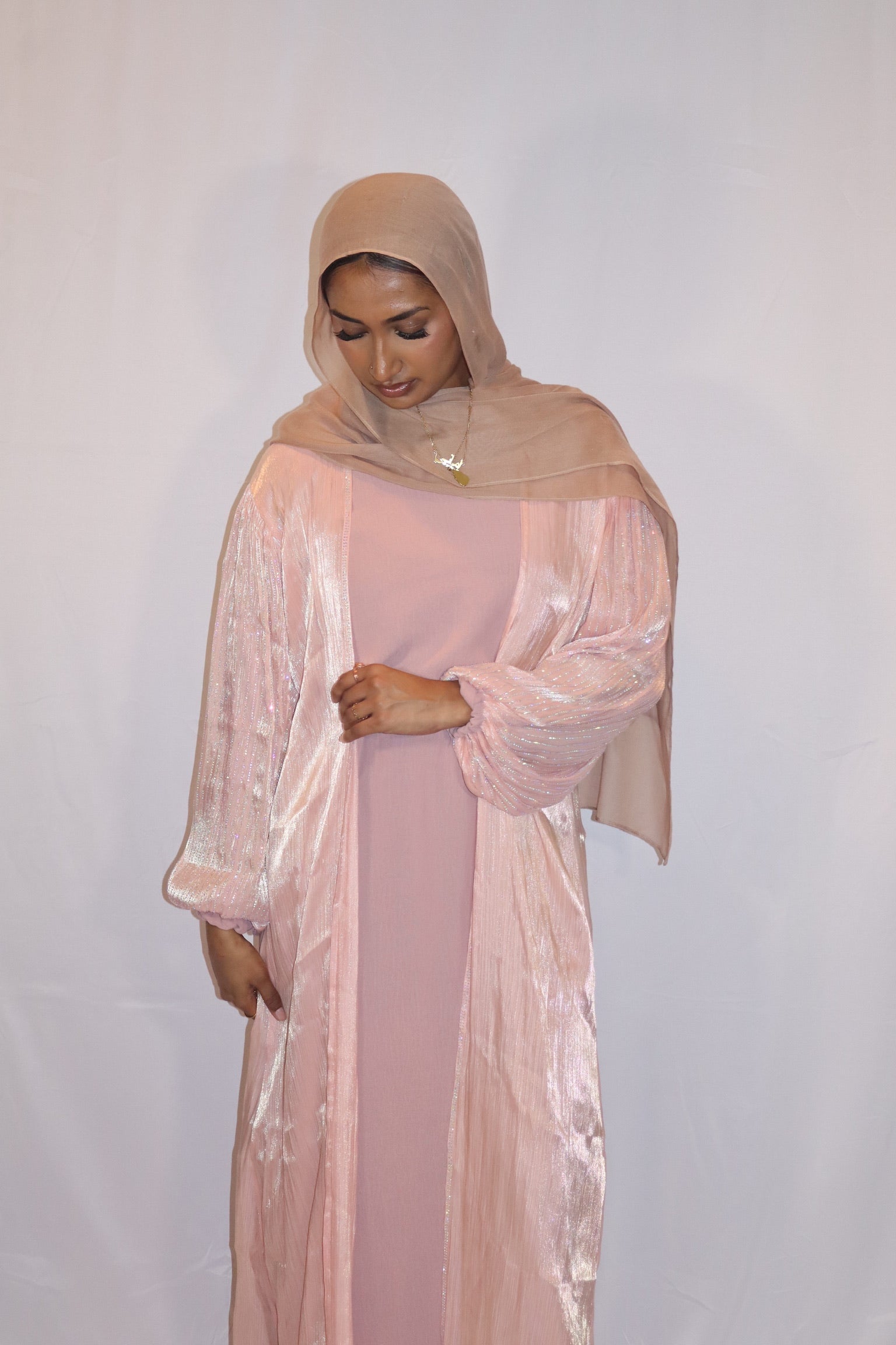 Pink Pearl Abaya