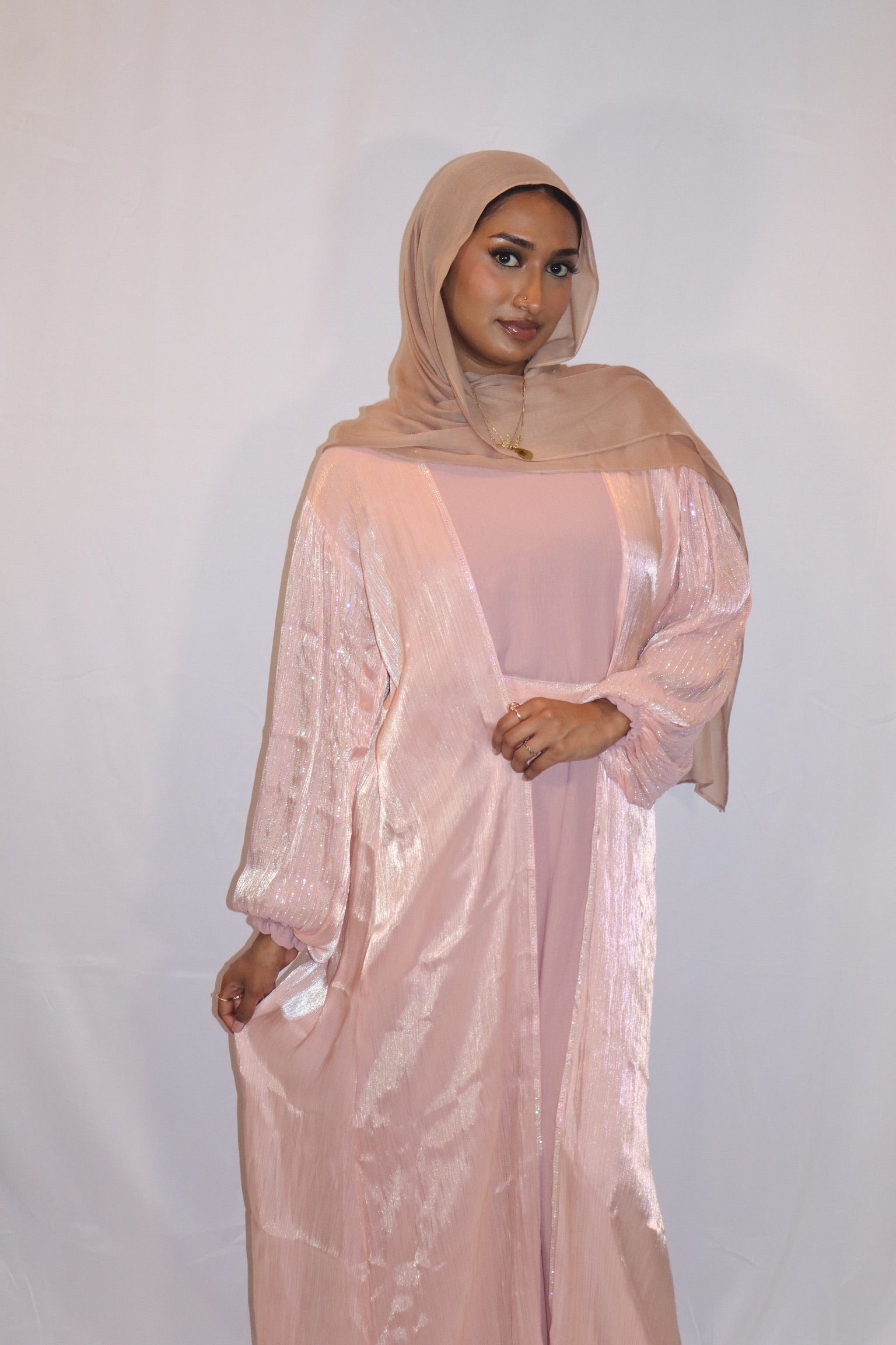Pink Pearl Abaya